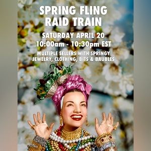 Spring Fling Raid Train - Cottage Gifts - New & Vintage Jewelry Happy Theme